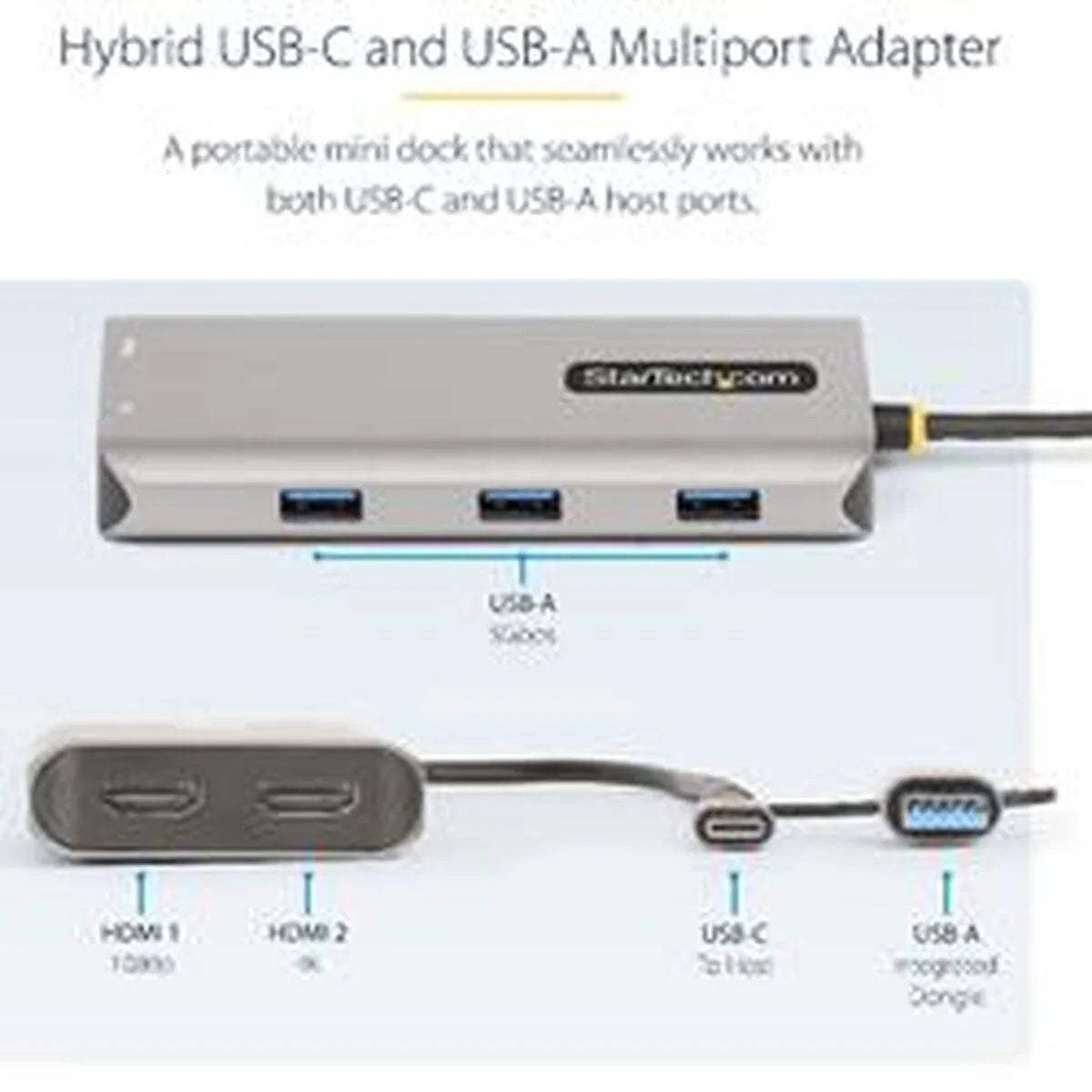 Adattatore USB Startech 167B-USBC-MULTIPORT - Yestore