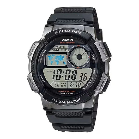 Orologio Uomo Casio WORLD TIME ILLUMINATOR Nero (Ø 43 mm) - Yestore