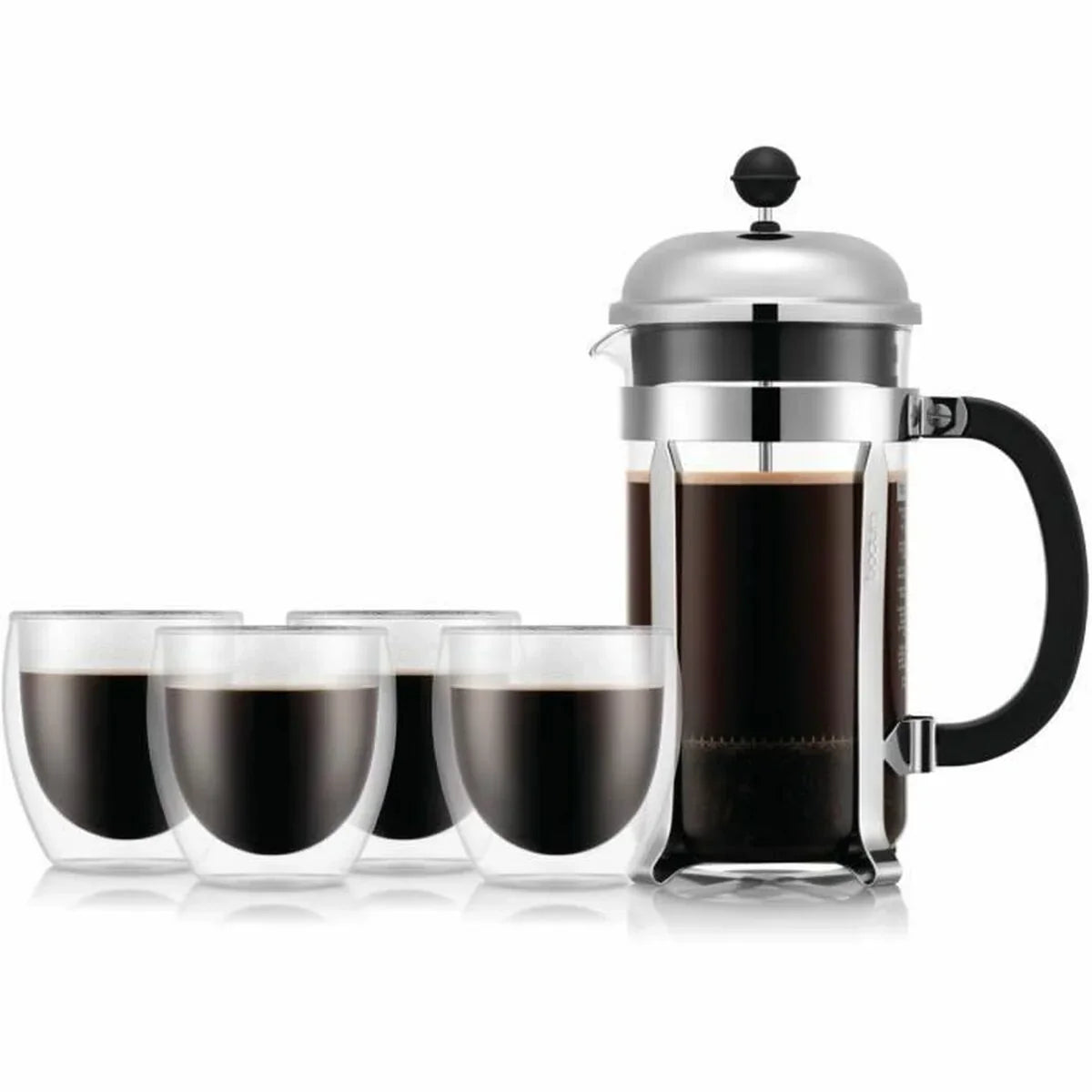 Caffettiera a Stantuffo Bodum Trasparente 1 L (8 Unità) - Yestore