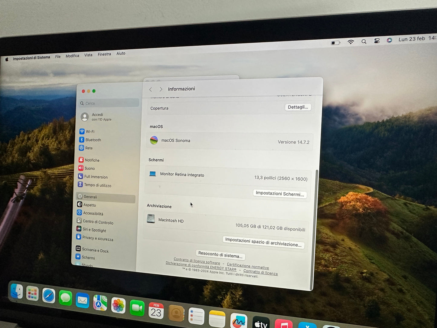 MacBook Air 13" 2018 | i5 | 8GB RAM | 128GB SSD | Intel 617 | Argento