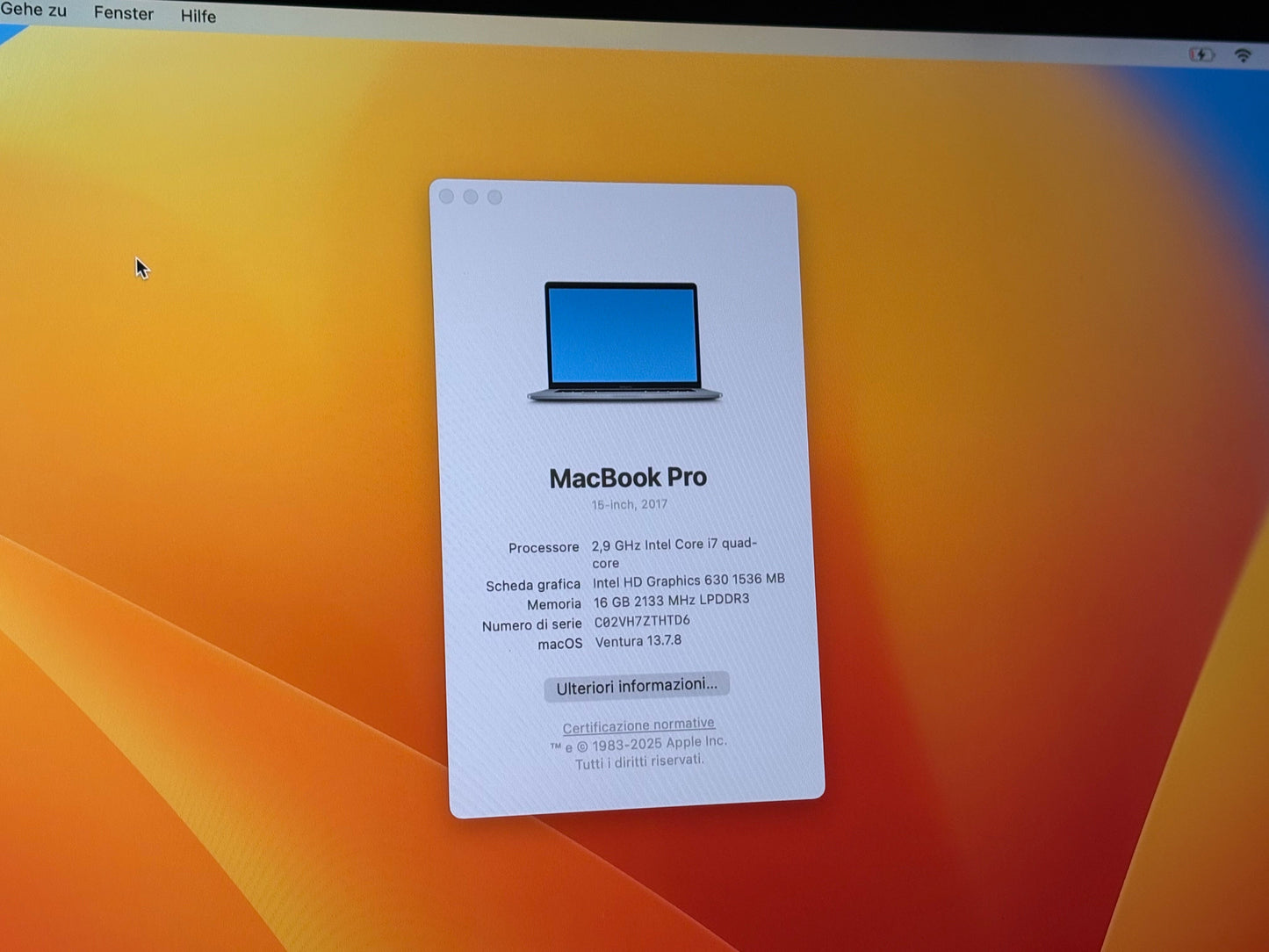 MacBook Pro 15" 2017 | i7 | 16GB RAM | 512GB SSD | AMD 560 | Grigio