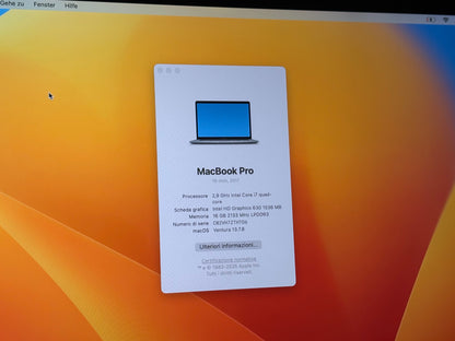MacBook Pro 15" 2017 | i7 | 16GB RAM | 512GB SSD | AMD 560 | Grigio