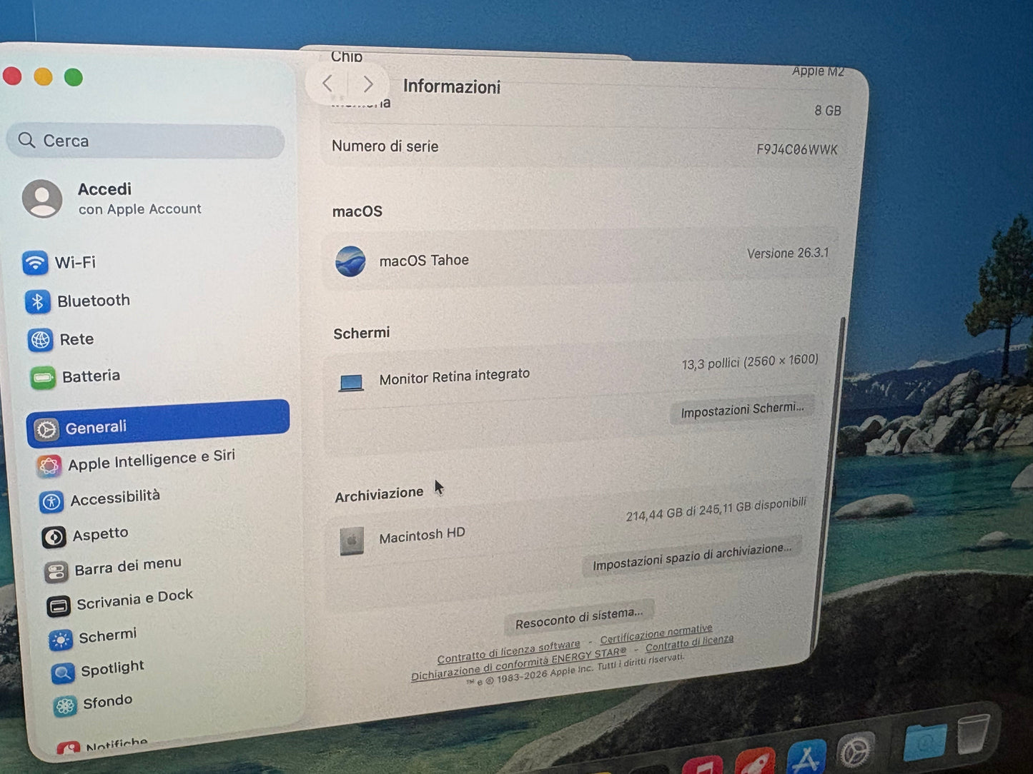 MacBook Pro 13" M2 2022 | 8GB RAM | 256GB SSD | 10-Core GPU | Touch Bar | Grigio