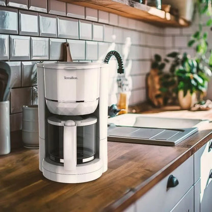 Caffettiera a Stantuffo Terraillon 15353 DIAMANT Bianco 1,25 L - Yestore