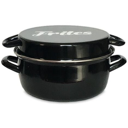 Friggitrice Baumalu Nero Acciaio Smaltato 26 cm