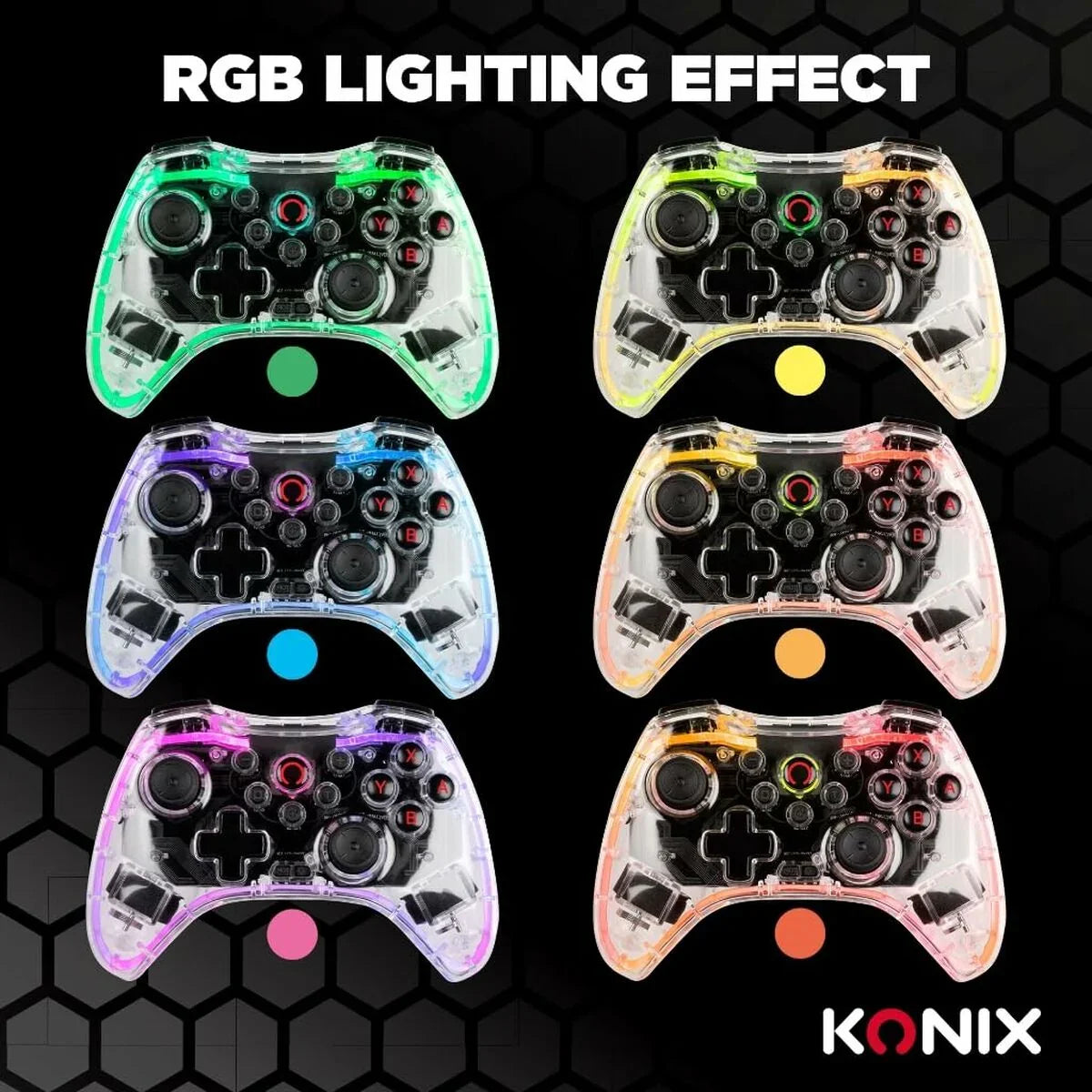 Controller Gaming KONIX Crystal - Yestore