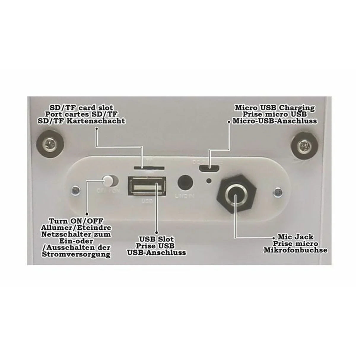Altoparlante Portatile iParty Lexibook BTP180Z Bluetooth Bianco - Yestore