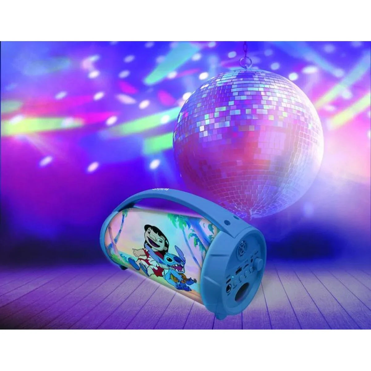 Altoparlante Bluetooth con Microfono Karaoke Lexibook Stitch Disney Azzurro - Yestore
