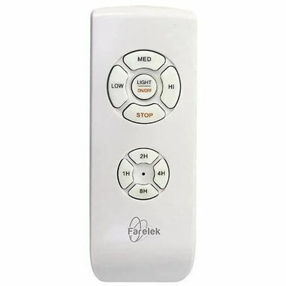 Ventilatore da Soffitto con Luce FARELEK Ø 137 cm 100 W Bianco - Yestore