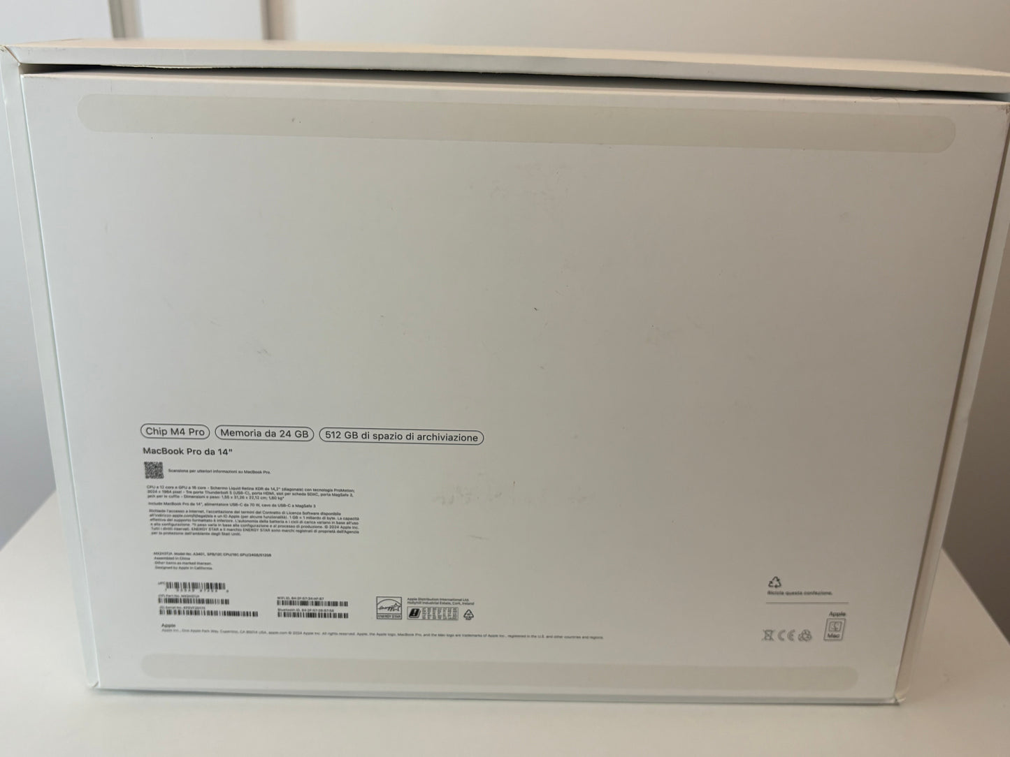 MacBook Pro 14" M4 Pro 2024 | 24GB RAM | 512GB SSD | Liquid Retina XDR | Grigio