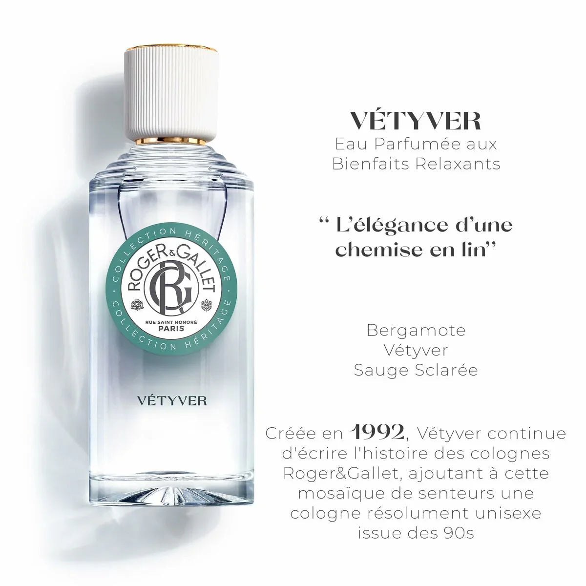 Profumo Unisex Roger & Gallet Vétyver EDP 100 ml - Yestore