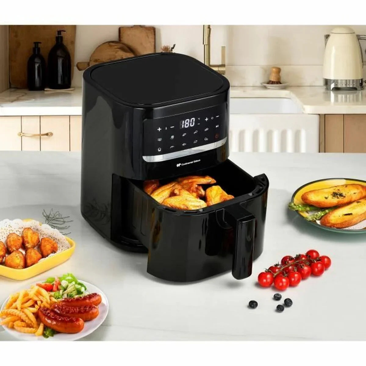 Friggitrice ad Aria Continental Edison Nero 1400 W 1200-1400 W 4,5 L - Yestore