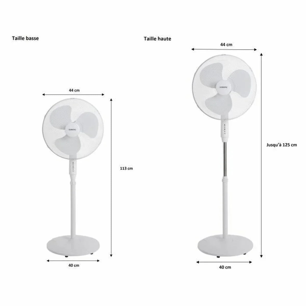 Ventilatore a Piantana Oceanic 684161 Bianco 45 W - Yestore