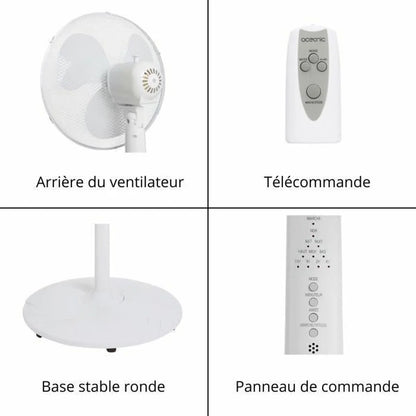 Ventilatore a Piantana Oceanic 684161 Bianco 45 W - Yestore