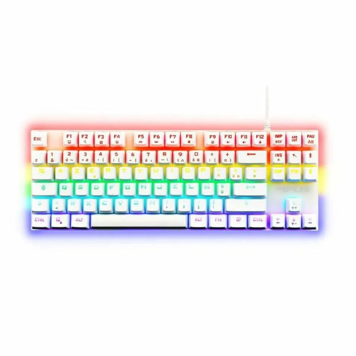 Tastiera per Giochi The G-Lab Mercury AZERTY Bianco - Yestore