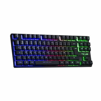 Tastiera per Giochi The G-Lab KEYZ CAESIUM TKL WIRELESS Nero AZERTY - Yestore