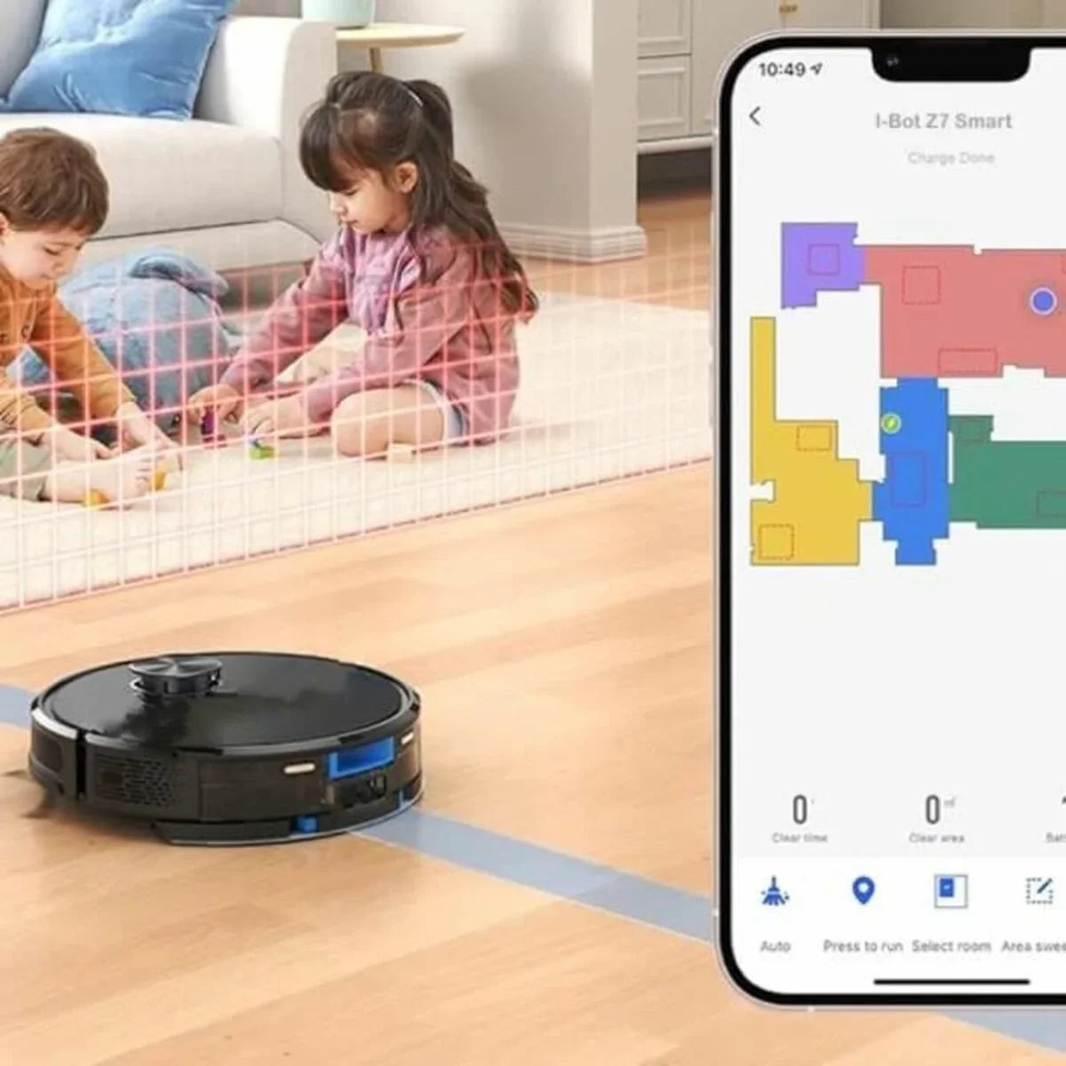 Robot Aspirapolvere EZIclean I-Bot Z7 - Yestore