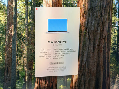 MacBook Pro 16" 2019 | i9 | 32GB RAM | 1TB SSD | AMD 5500M | Grigio