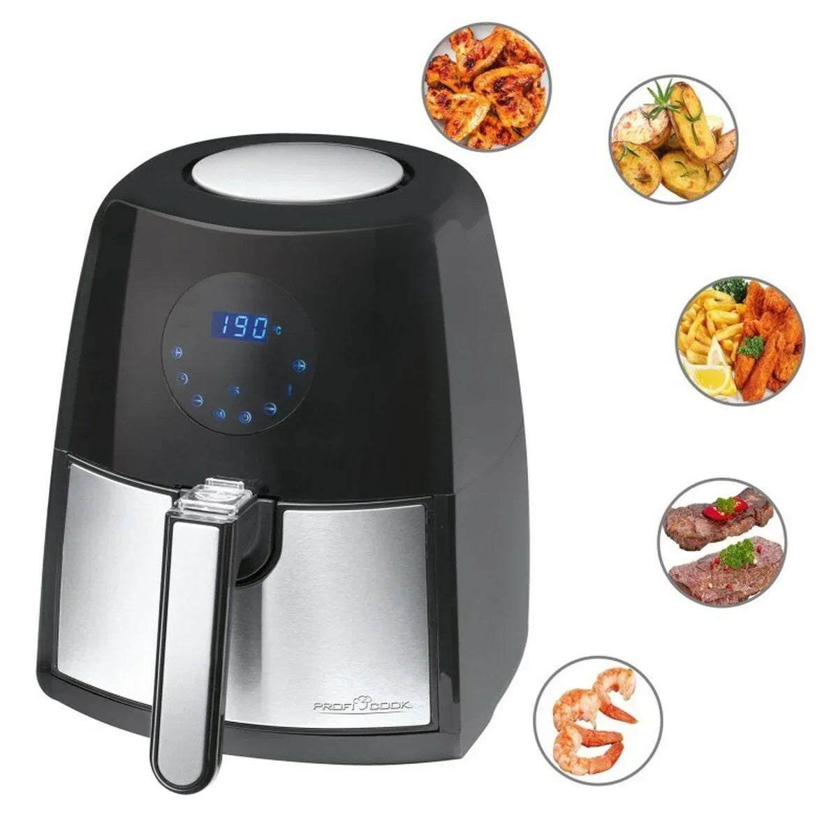 Friggitrice ad Aria Proficook PC-FR 1147 H Nero 1500 W 2,5 L - Yestore
