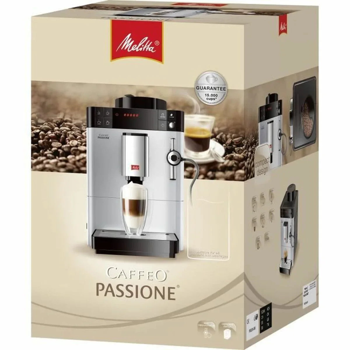 Caffettiera superautomatica Melitta Caffeo Passione Argentato 1000 W 1400 W 15 bar 1,2 L 1400 W - Yestore