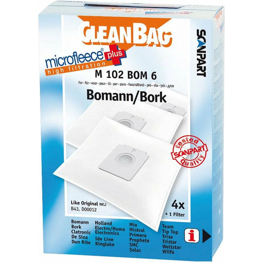 Sacchetto di Ricambio per Aspirapolvere Scanpart M 102 BOM 6 BOMANN BORK 4UD - Yestore
