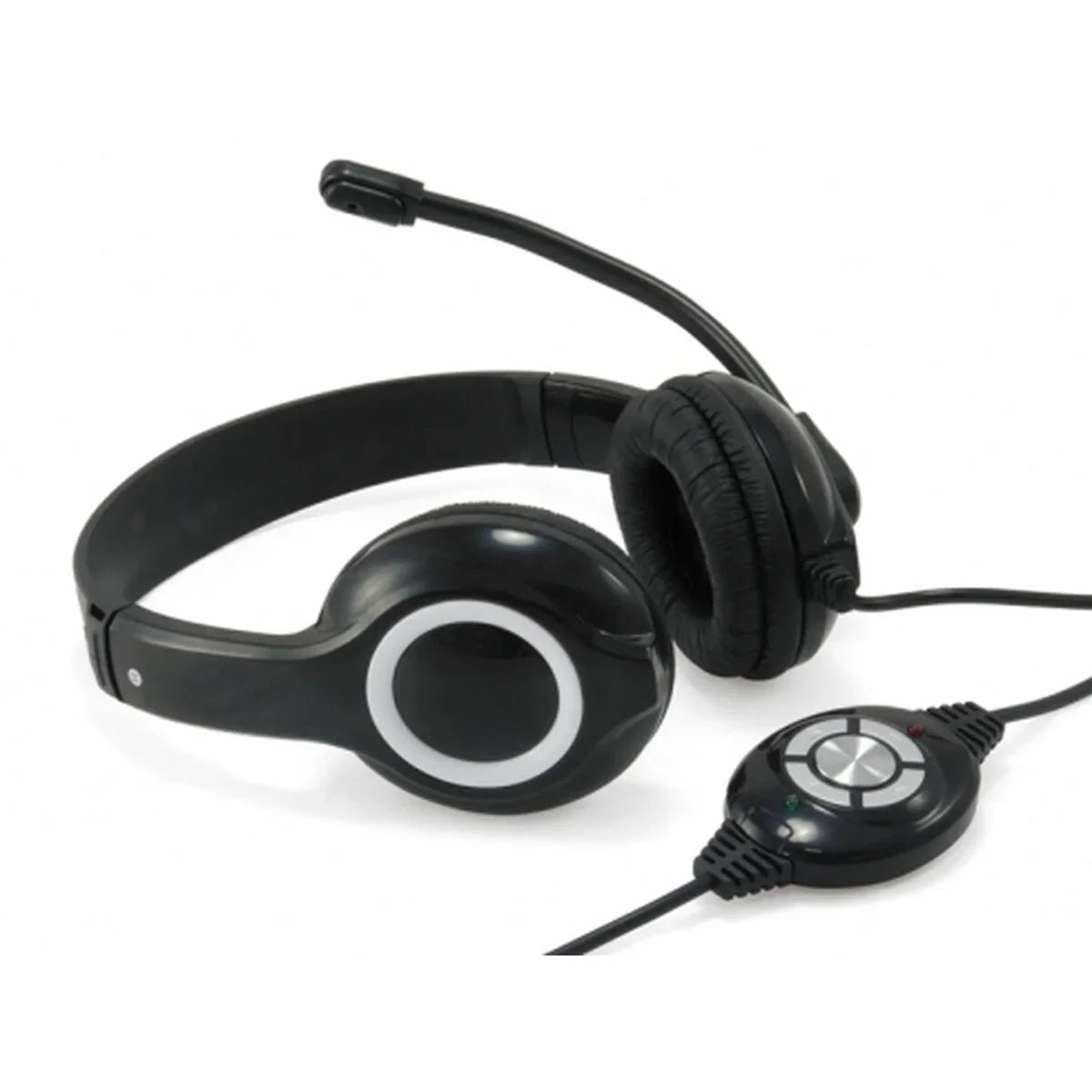 Headphones with Microphone Conceptronic CCHATSTARU2B Black Red/Black - Yestore