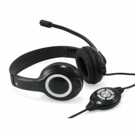 Headphones with Microphone Conceptronic CCHATSTARU2B Black Red/Black - Yestore