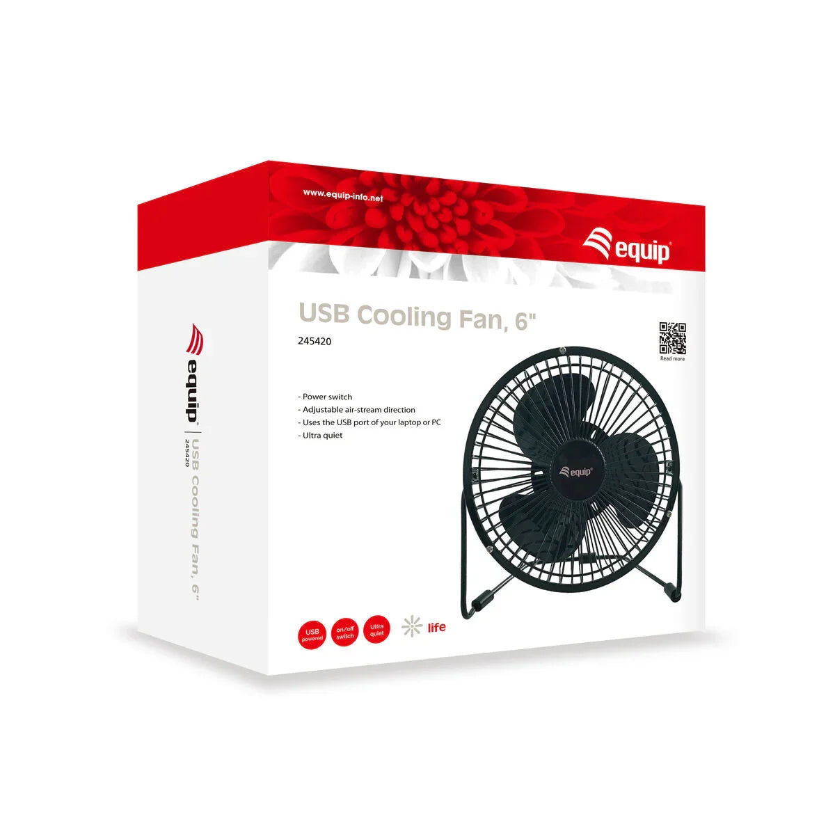 Ventilatore da Tavolo Equip Nero 6" - Yestore