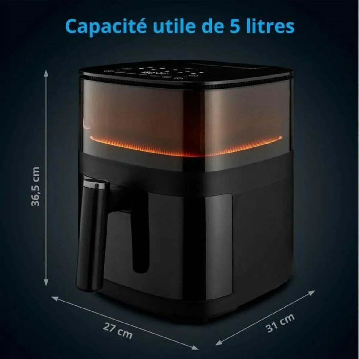 Friggitrice ad Aria Medion Nero 1500 W 5 L - Yestore