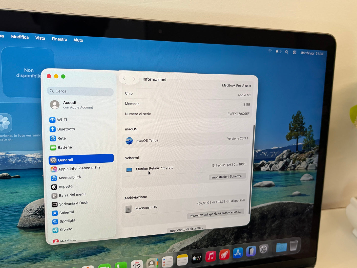 MacBook Pro 13" M1 2020 | 8GB RAM | 512GB SSD | 8-Core GPU | Touch Bar | Grigio