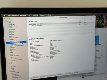 MacBook Pro 16" 2019 | i9 | 32GB RAM | 1TB SSD | AMD 5500M | Grigio
