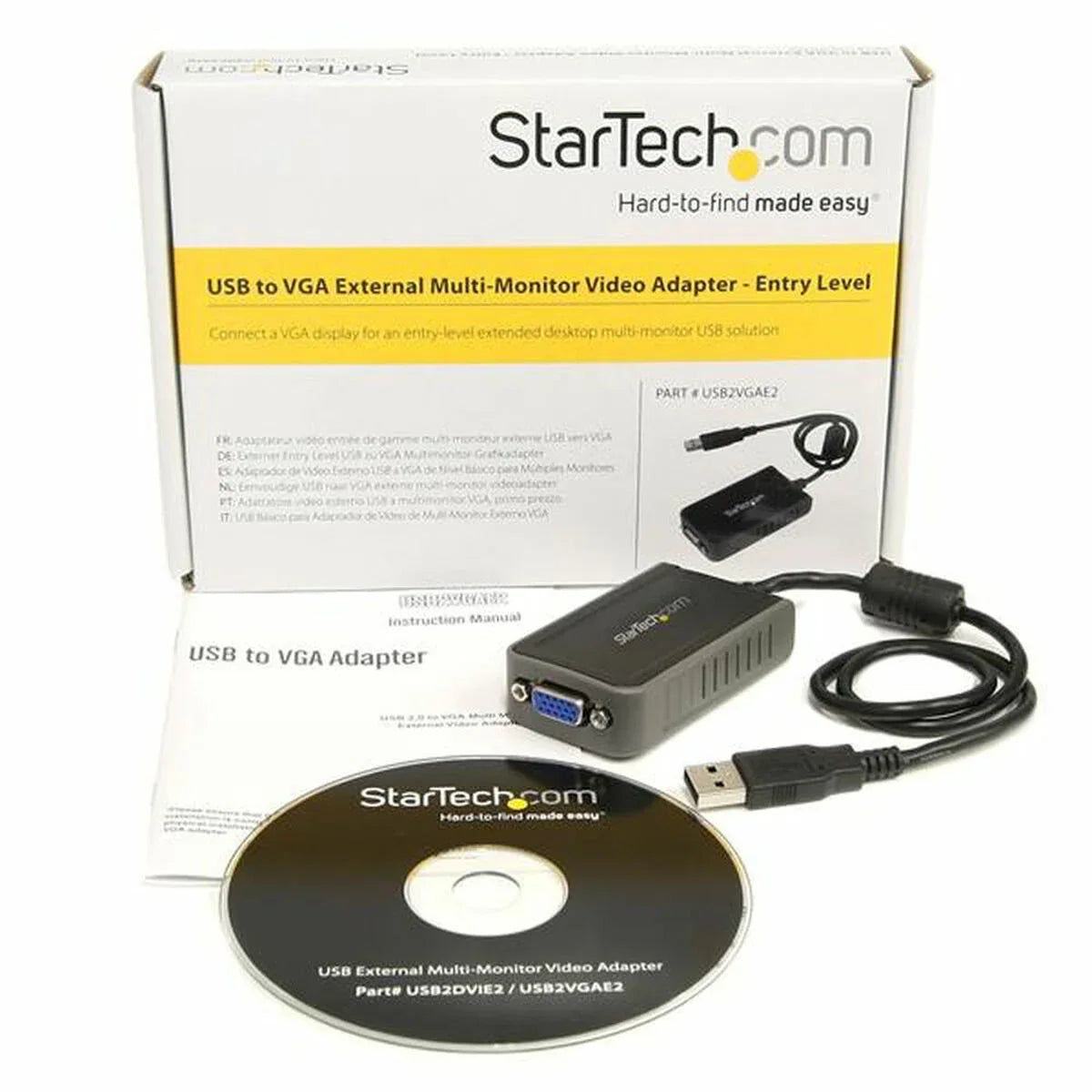 USB to VGA Adapter Startech USB2VGAE2 Black - Yestore