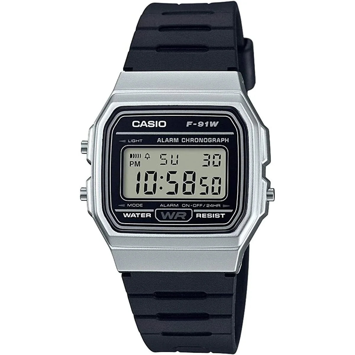 Orologio Unisex Casio F-91 BIO RESIN STRAP - SILVER (Ø 35 mm) - Yestore