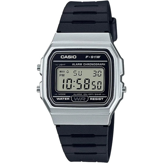 Orologio Unisex Casio F-91 BIO RESIN STRAP - SILVER (Ø 35 mm) - Yestore