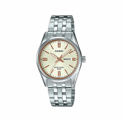 Ladies' Watch Casio LADY DAY & DATE - CHAMPAGNE (Ø 30 mm) - Yestore