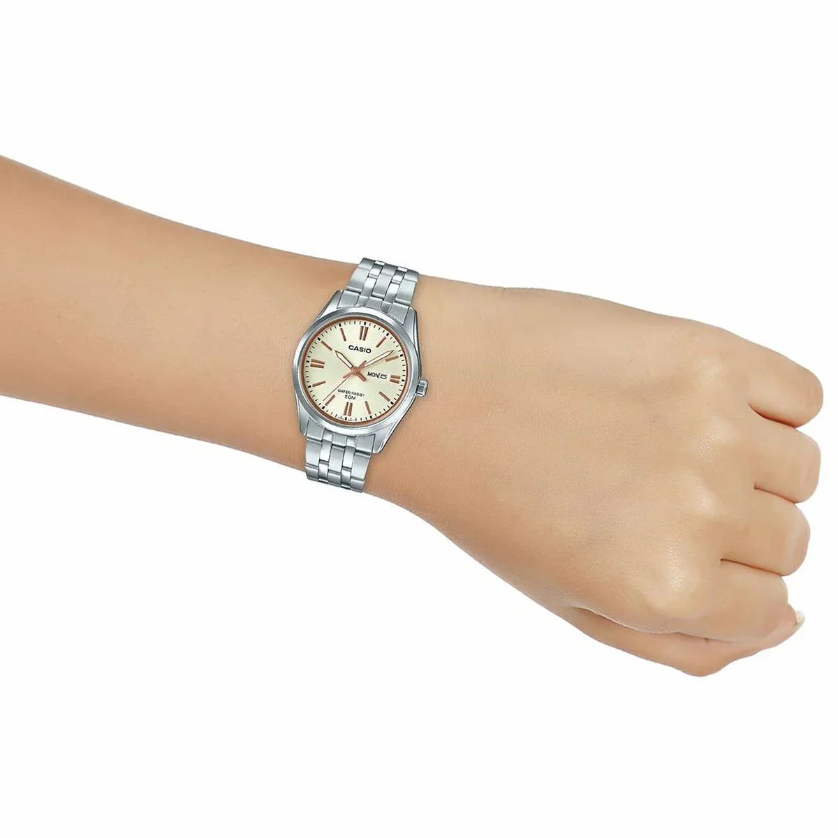 Ladies' Watch Casio LADY DAY & DATE - CHAMPAGNE (Ø 30 mm) - Yestore