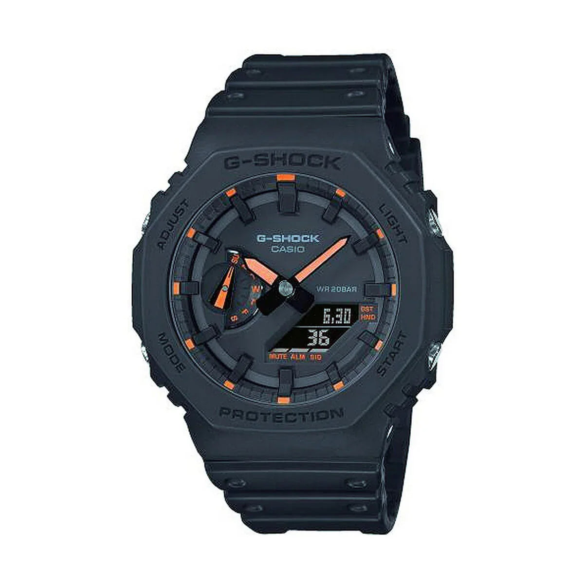 Orologio Uomo Casio G-Shock OAK - NEON ORANGE INDEX Nero (Ø 45 mm) - Yestore