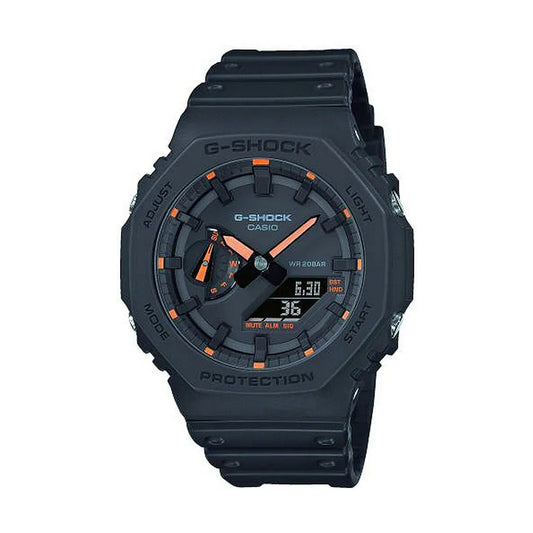 Orologio Uomo Casio G-Shock OAK - NEON ORANGE INDEX Nero (Ø 45 mm) - Yestore
