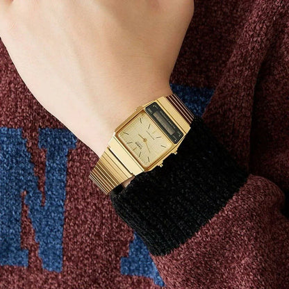 Orologio Unisex Casio EDGY COLLECTION RETRO DIAL GOLD 40 mm - Yestore
