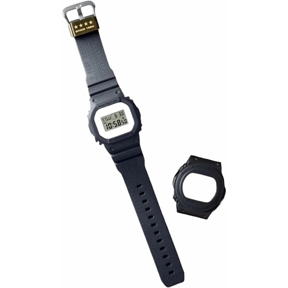 Orologio Unisex Casio G-Shock THE ORIGIN - REMASTER BLACK SERIE 40TH ANNIVERSARY BY ERIC HAZE (2 BEZELS) - Yestore