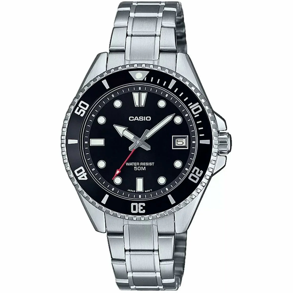 Orologio Uomo Casio MDV-10D-1A1VEF Nero Argentato - Yestore