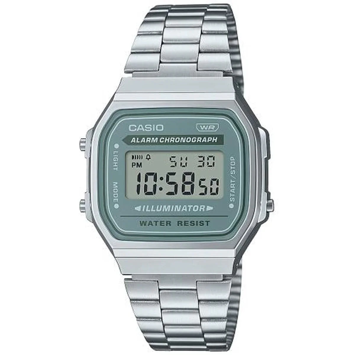 Orologio Unisex Casio A168WA-3AYES Verde Argentato (Ø 36 mm) (Ø 35 mm) - Yestore