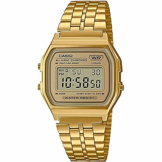 Orologio Unisex Casio A158WEGV-9AEF Dorato - Yestore