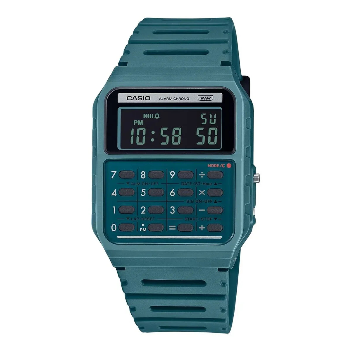 Orologio Uomo Casio CALCULATOR EDGY COLLECTION - FOREST GREEN - Yestore