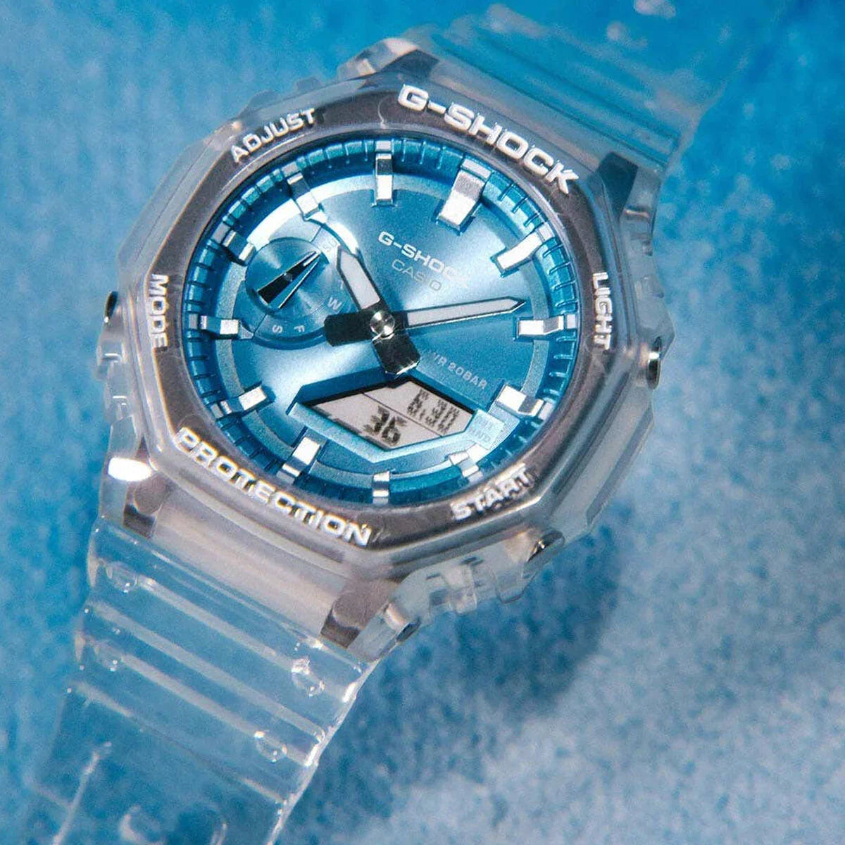 Orologio Uomo Casio G-Shock BRIGHT METALLIC - LIGHT BLUE (Ø 44,5 mm) - Yestore