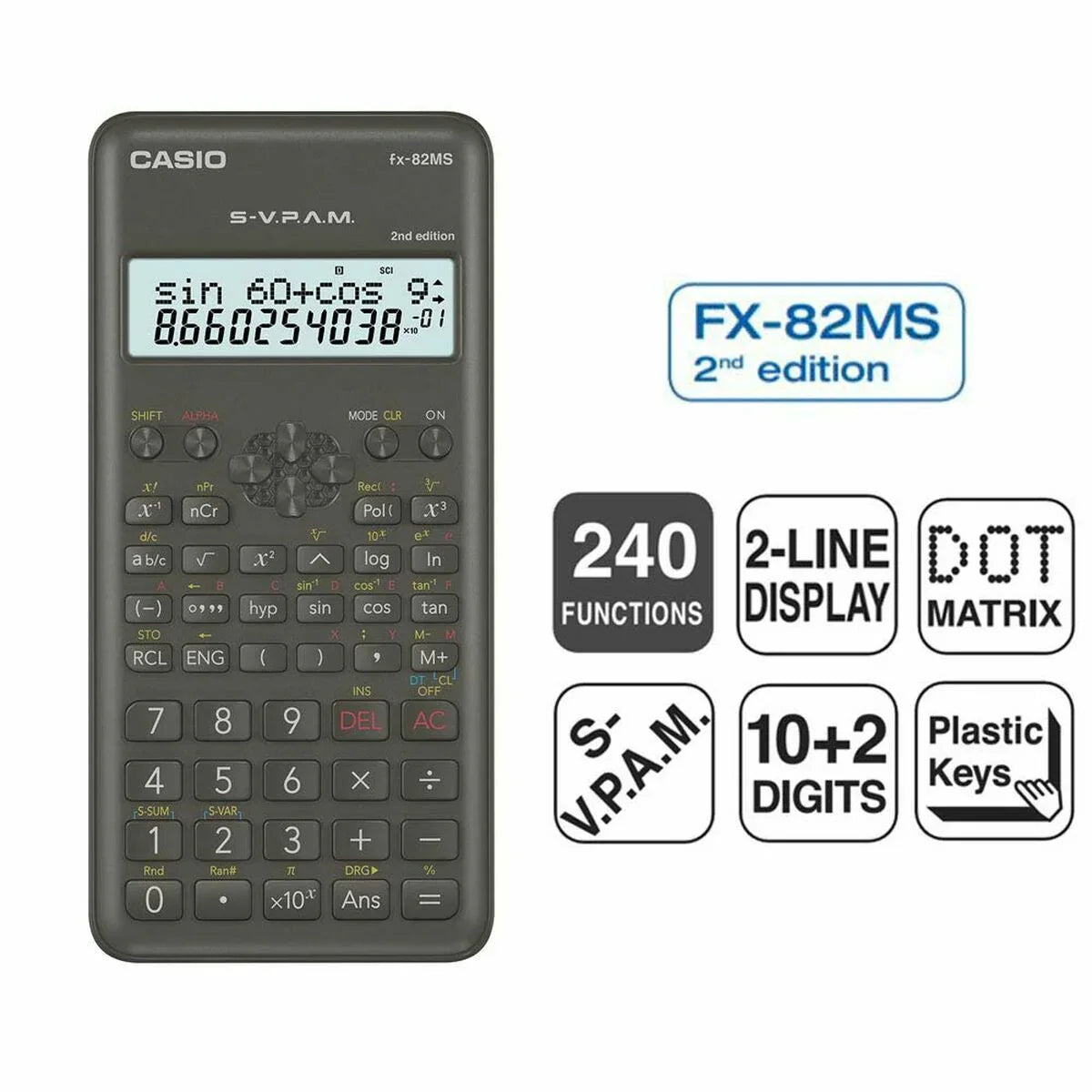 Calcolatrice scientifica Casio FX-82MS-2 - Yestore