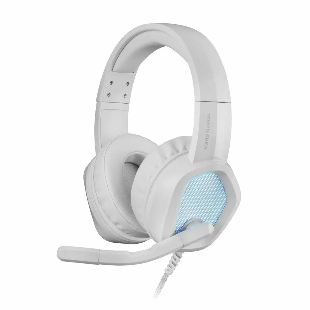 Auricolare con Microfono Gaming Mars Gaming MH320W LED RGB Stereo Grigio - Yestore