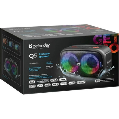 Altoparlante Bluetooth Portatile Defender 65305 Nero 20 W - Yestore