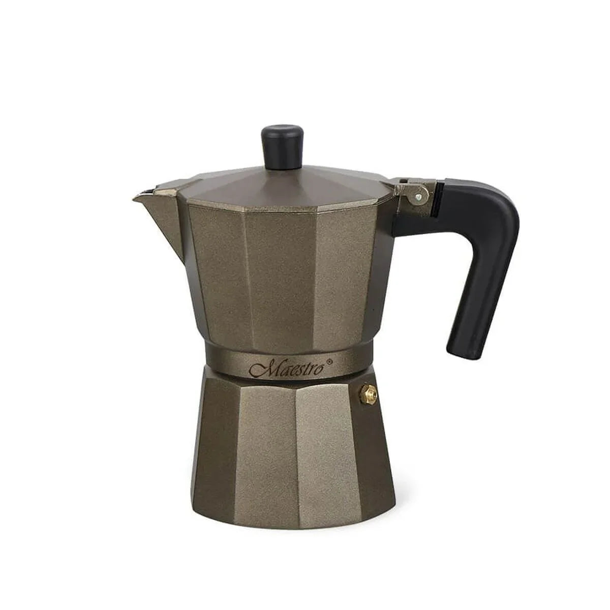 Caffettiera Italiana Feel Maestro MR-1666-6-BROWN Nero Bronce Alluminio 300 ml 6 Tazze - Yestore