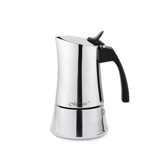Caffettiera Italiana Feel Maestro MR-1668-6 Argentato Acciaio inossidabile 18/10 300 ml 6 Tazze - Yestore